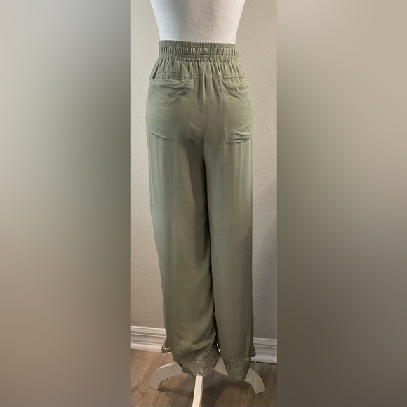 Democracy Sage Wide Leg Pants with Lace Hem - Picture 6 of 10